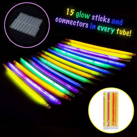 Grafix Glow In The Dark Glow Sticks 15 Pack