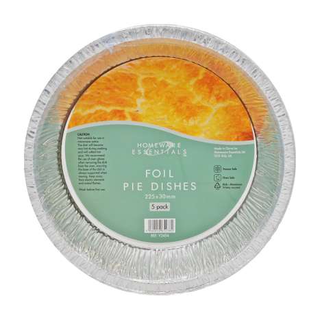 Homeware Essentials Foil Pie Dishes (22.8cm) 5 Pack