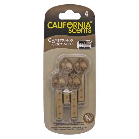 California Scents Vent Air Freshener 4 Pack - Capistrano Coconut