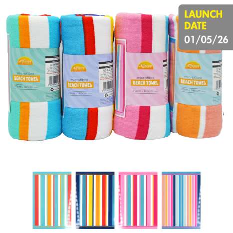 Alfresco Microfibre Beach Towel (70cm x 140cm) - Assorted Colours