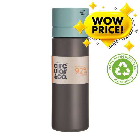 Circular&Co. Reusable Water Bottle (600ml) - Blue/Grey
