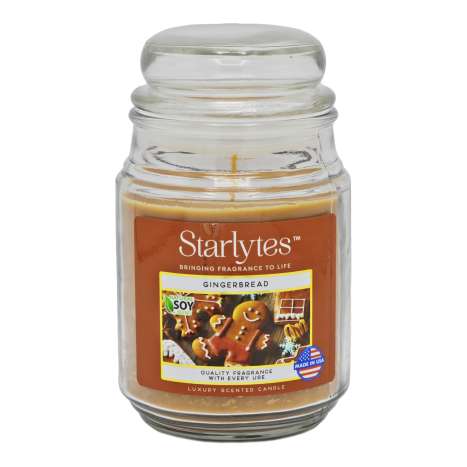 Starlytes Glass Jar Scented Candle 510g - Gingerbread