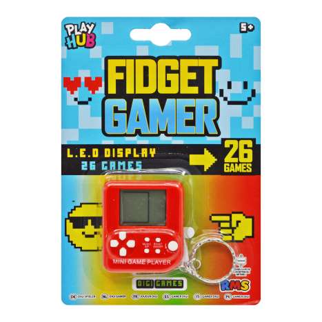 Play Hub Fidget Gamer Mini Keyring Game - Assorted Colours