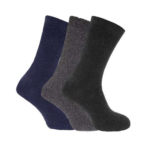Storm Ridge Men's Cushioned Boot Socks 3 Pack (Size: 7-11) - Assorted Colours