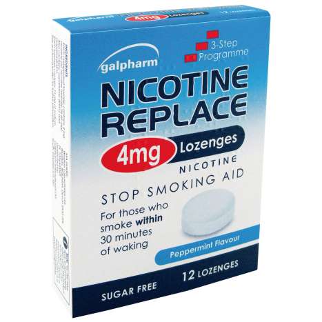 Galpharm Nicotine Replace 4mg Lozenges 12 Pack - Peppermint