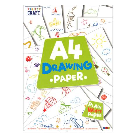 Project Craft A4 Drawing Paper (70 Sheets) - White