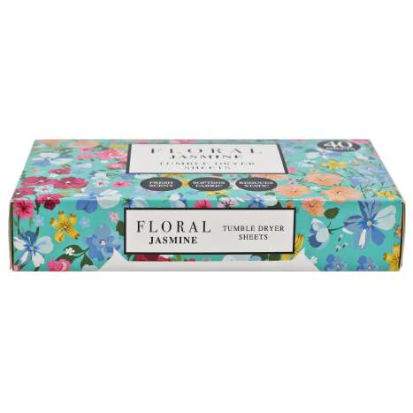Floral Tumble Dryer Sheets 40 Pack - Jasmine