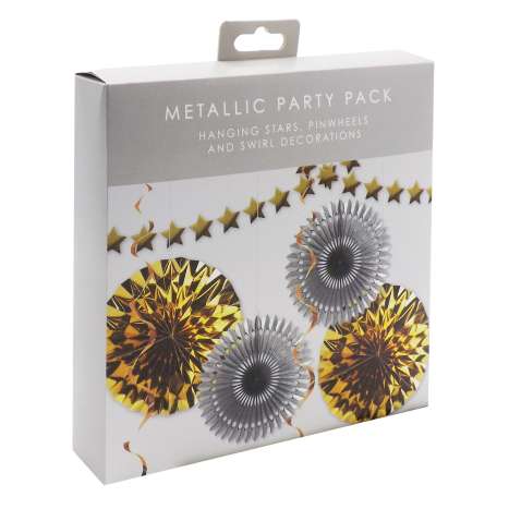 Party Decoration Pack (6 Piece) - Metallic