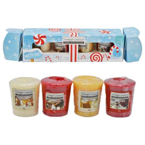 Yankee Candle Votive Christmas Cracker Gift Set (4 x 49g)
