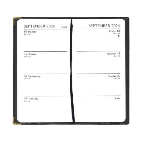 2026 Slimline Diary (17cm x 8.5cm) - Leather Effect