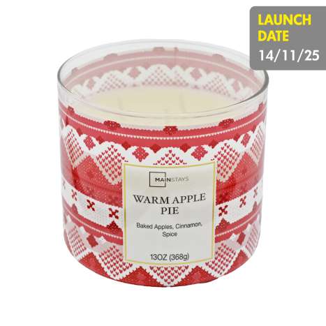 Mainstays Scented Glass Candle (368g) - Warm Apple Pie
