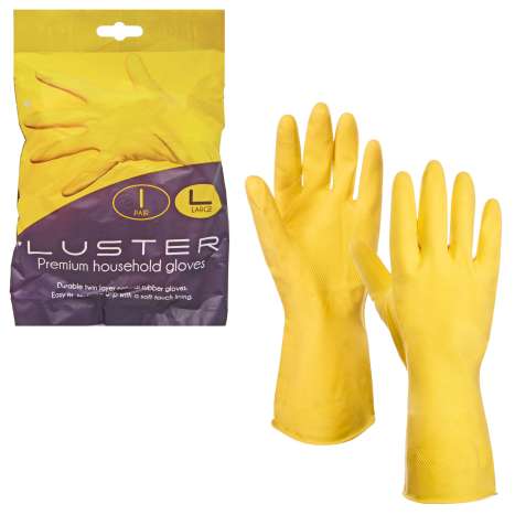 Luster Premium Household Rubber Gloves - Large