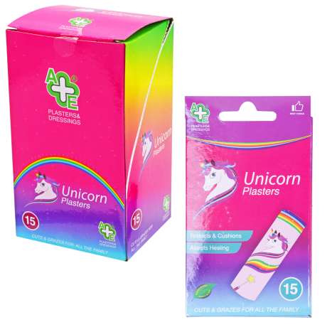 A&E Unicorn Plasters 15 Pack