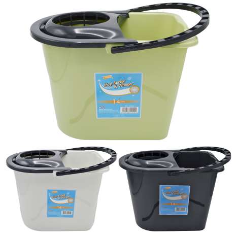 Mop Bucket 14L with Wringer - Assorted Colours