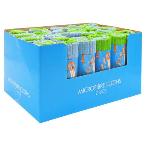 Homeware Essentials All Purpose Microfibre Cloths (30cm x 30cm) 2 Pack