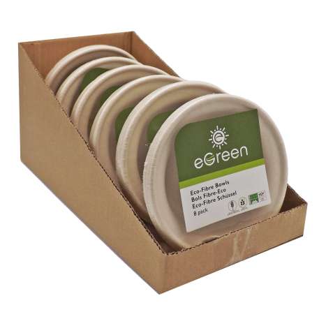 eGreen 6” Eco-Fibre Bowls - 8 Pack