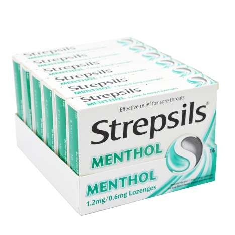 Strepsils Lozenges 16 Pack - Menthol