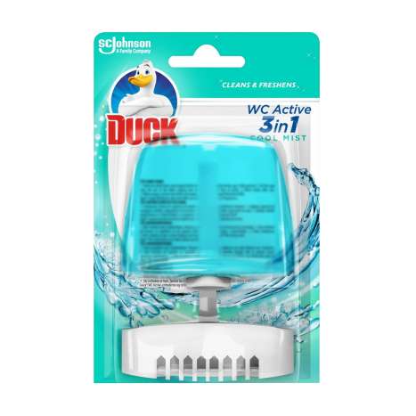 Duck Active 3 In 1 Toilet Liquid Rim Block 55ml - Cool Mist
