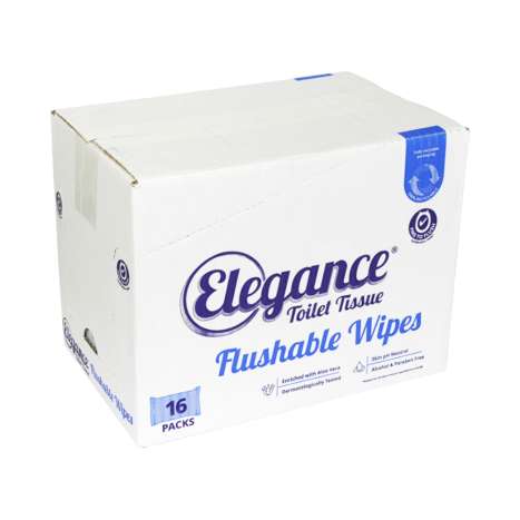 Elegance Toilet Tissue Flushable Wipes 40 Pack