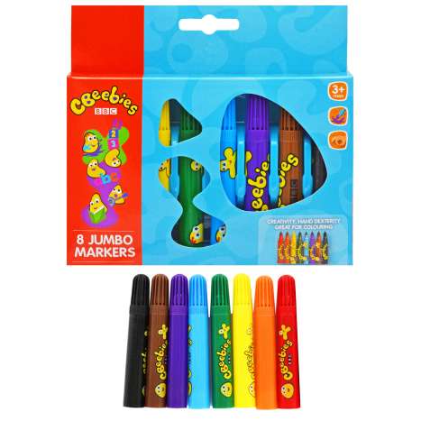 CBeebies Jumbo Markers - 8 Pack