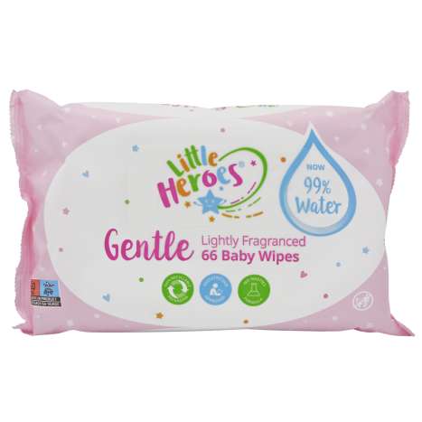 Little Heroes Water Based Baby Wipes (66 Pack) - Gentle
