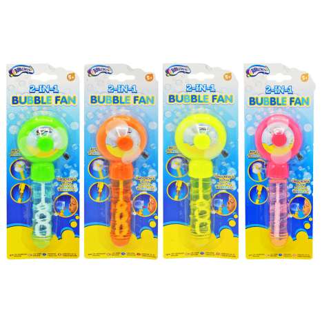 Bubbletastic 2-In-1 Bubble Fan - Assorted Colours
