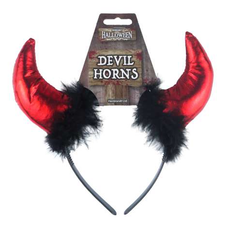 Devil Horns with Fur Headband