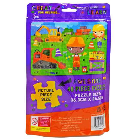 Little Learners Puzzle Bag (48 Pieces) - Dig It, Build It