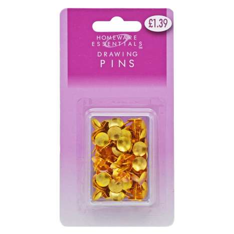 Homeware Essentials Drawing Pins 60 Pack (HE14)