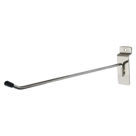 Slatwall Single Prong Hook 8" (Chrome)