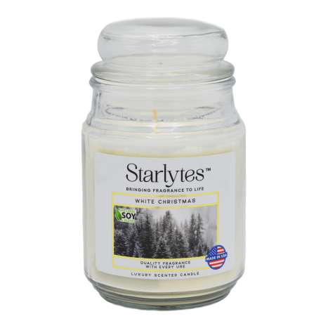 Starlytes Glass Jar Scented Candle 510g - White Christmas
