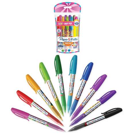 Paper Mate InkJoy Mini Ballpoint Pens 10 Pack - Candy Pop