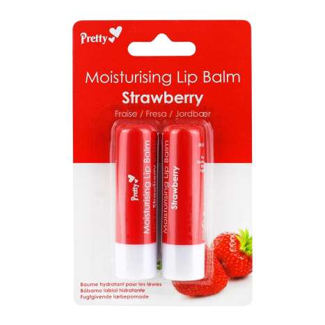 Pretty Moisturising Lip Balm 2 Pack - Strawberry