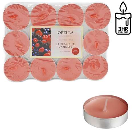 Opella Tealights 12 Pack - Fresh Berries
