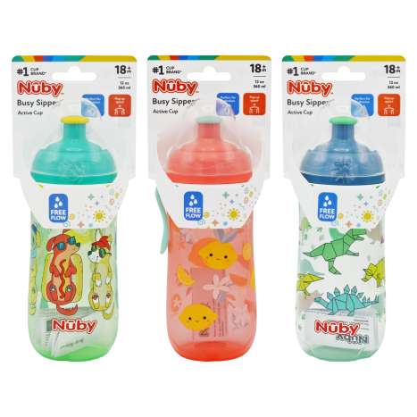 Nuby Busy Sipper Active Cup (18m+) 360ml - Assorted