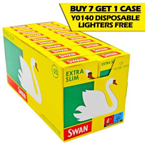 Swan Menthol Extra Slim Filter Tips – 10 Packs Of 120 (Total 1200 Tips)