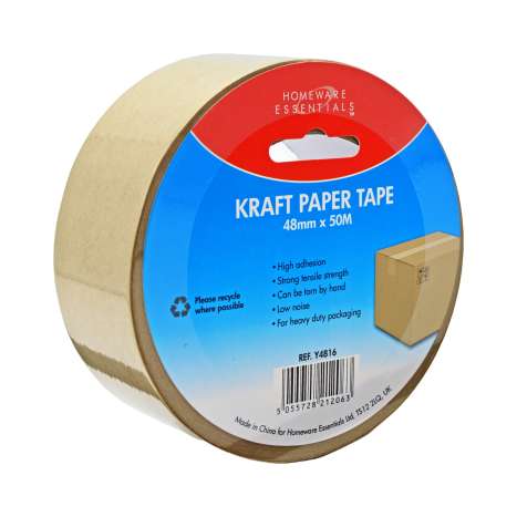 Homeware Essentials Kraft Paper Tape (48mm x 50M)