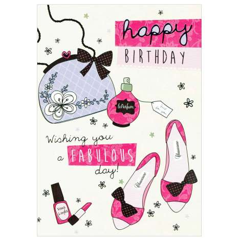 Garlanna Greeting Cards Code 50 - Birthday Shoes and Bags