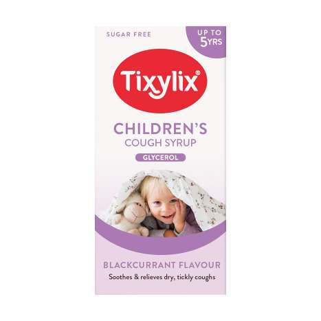 Tixylix Children's Cough Syrup 3 Months+ 100ml - Blackcurrant Flavour
