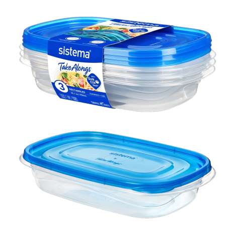 Sistema TakeAlongs 950ml Rectangle Container 3 Pack