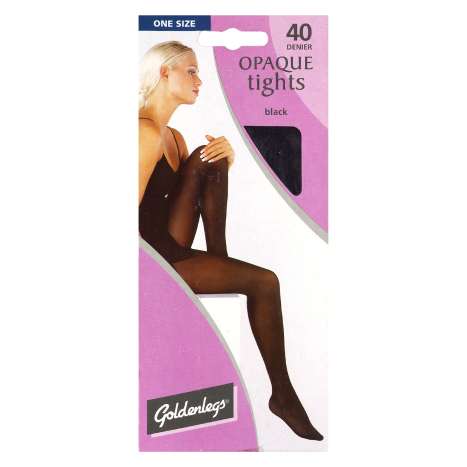 One Size Opaque Tights 40 Denier - Black