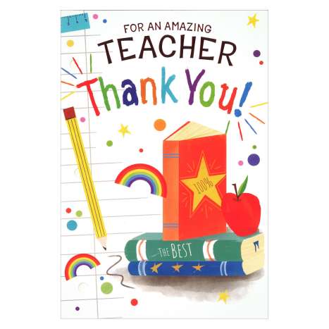 Everyday Greeting Cards Code 50 - For An Amazing Teacher, Thank You