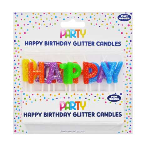Happy Birthday Glitter Candles