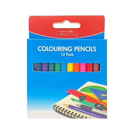 Homeware Essentials Mini Colouring Pencils 12 Pack