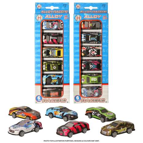 Alloy Racers 6 Pack - Assorted
