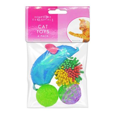 Homeware Essentials Cat Toys 4 Pack