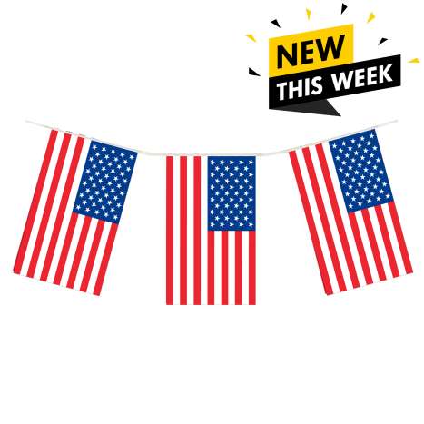USA Flag Bunting 7M (25 Flags)