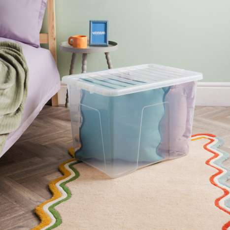 Wham Crystal Storage Box with Lid (80L)