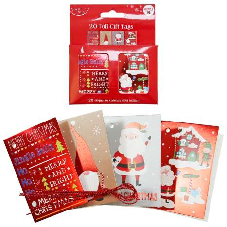 Christmas Gift Tags 20 Pack (Assorted) - Cute