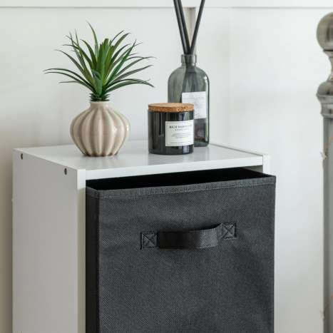 Living Elements Large Fabric Cube Storage Box - Black